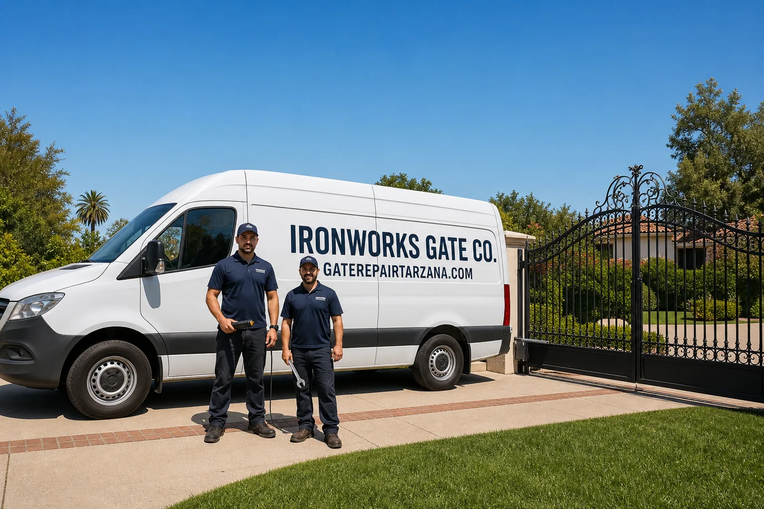 Ironworks Gate Co. gate repair team